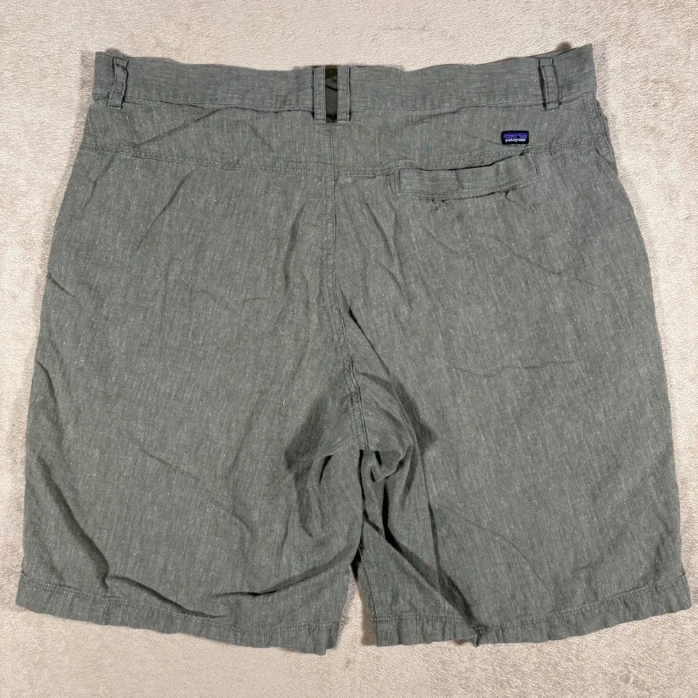 Patagonia Shorts Mens 34 Green Hemp‎ Blend Step Back Hiking Outdoors Lightweight